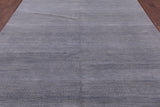 Grey Savannah Grass Handmade Wool & Silk Rug - 8' 2" X 10' 3" - Golden Nile