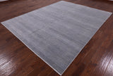 Grey Savannah Grass Handmade Wool & Silk Rug - 8' 2" X 10' 3" - Golden Nile