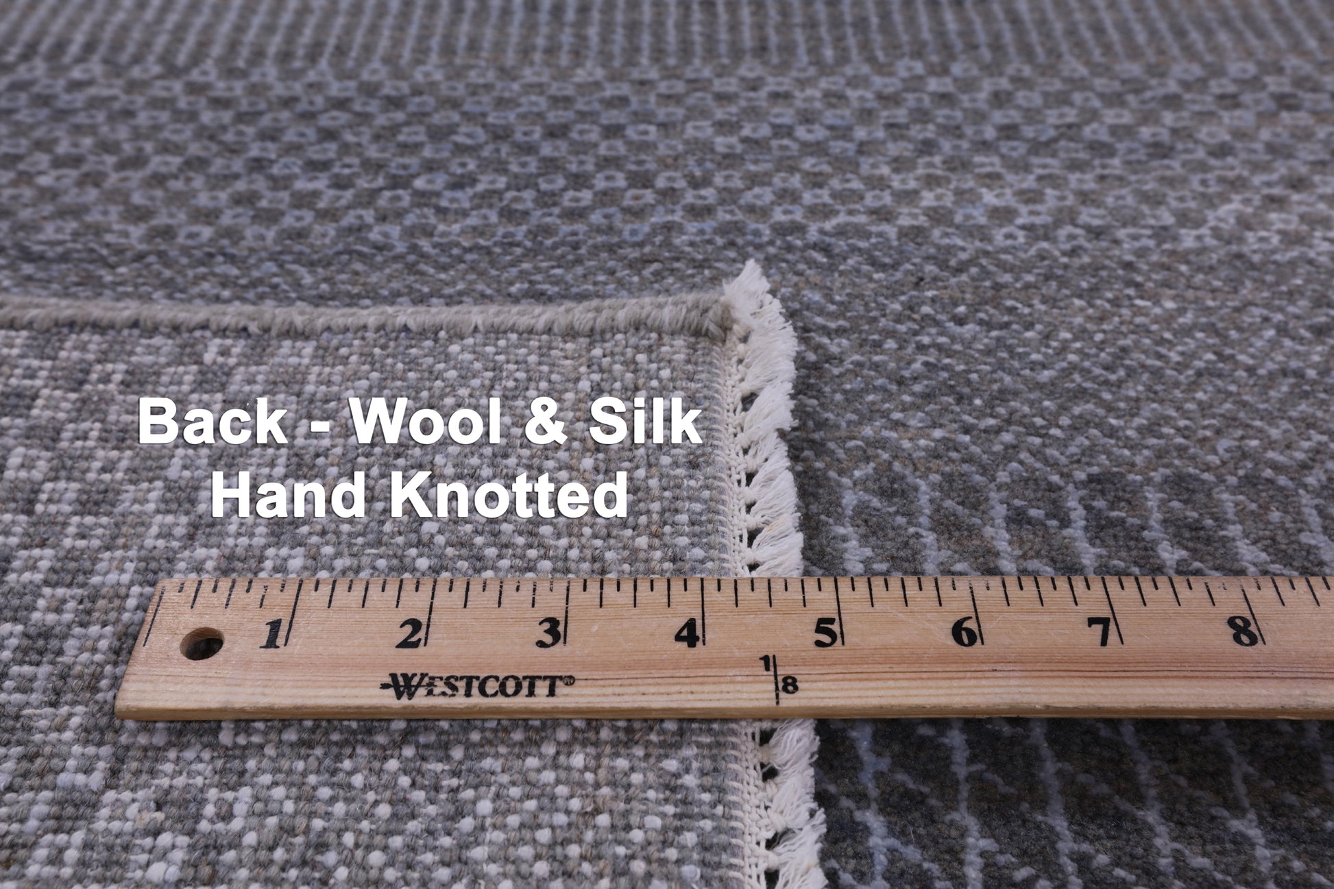 Grey Savannah Grass Handmade Wool & Silk Rug - 8' 2" X 10' 3" - Golden Nile