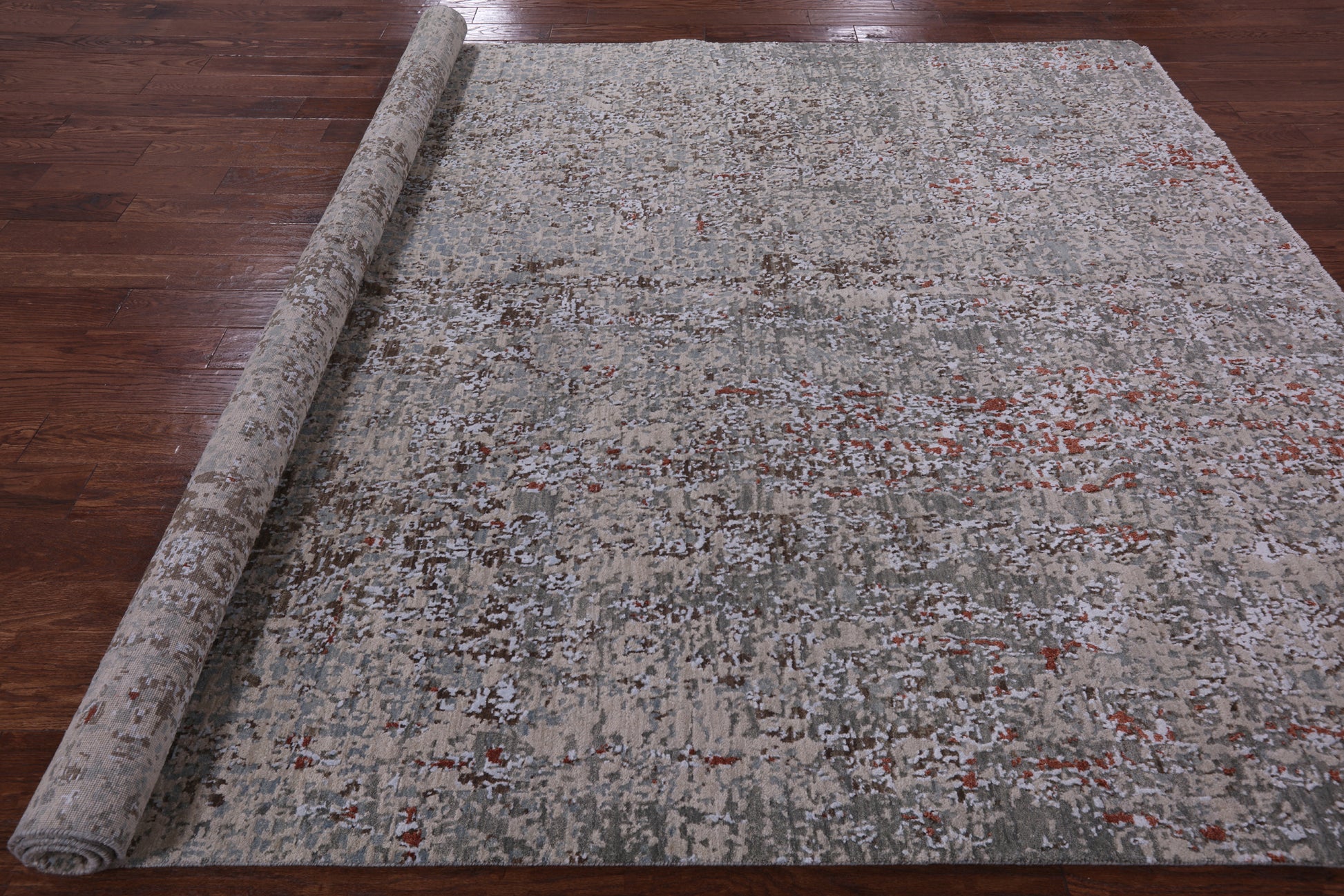 Modern Hand Knotted Wool & Silk Rug - 8' 1" X 10' 4" - Golden Nile