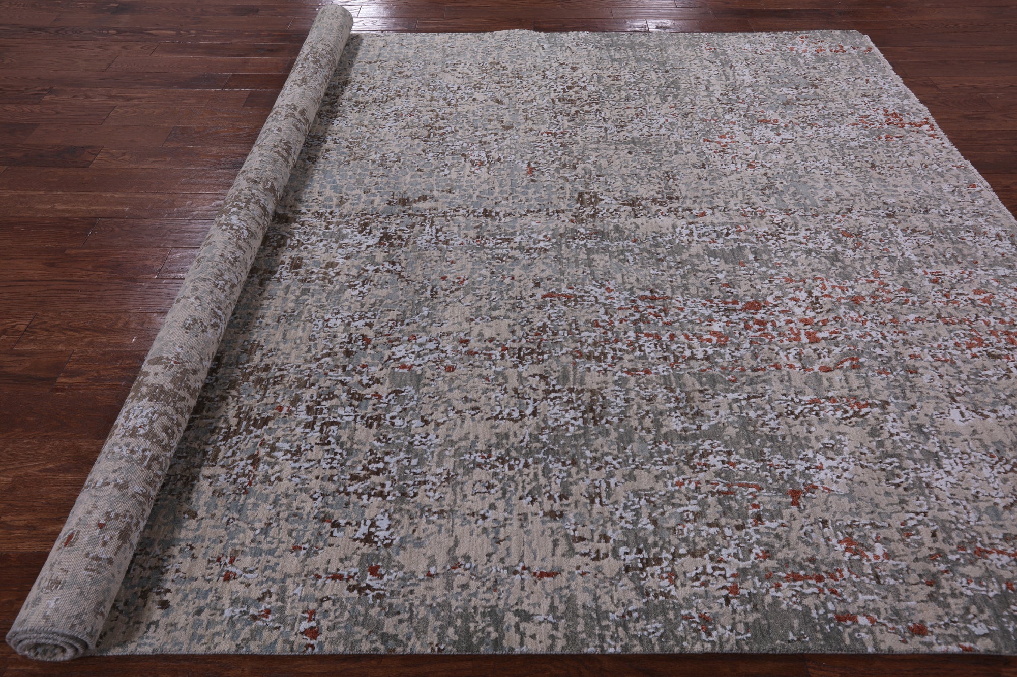 Modern Hand Knotted Wool & Silk Rug - 8' 1" X 10' 4" - Golden Nile