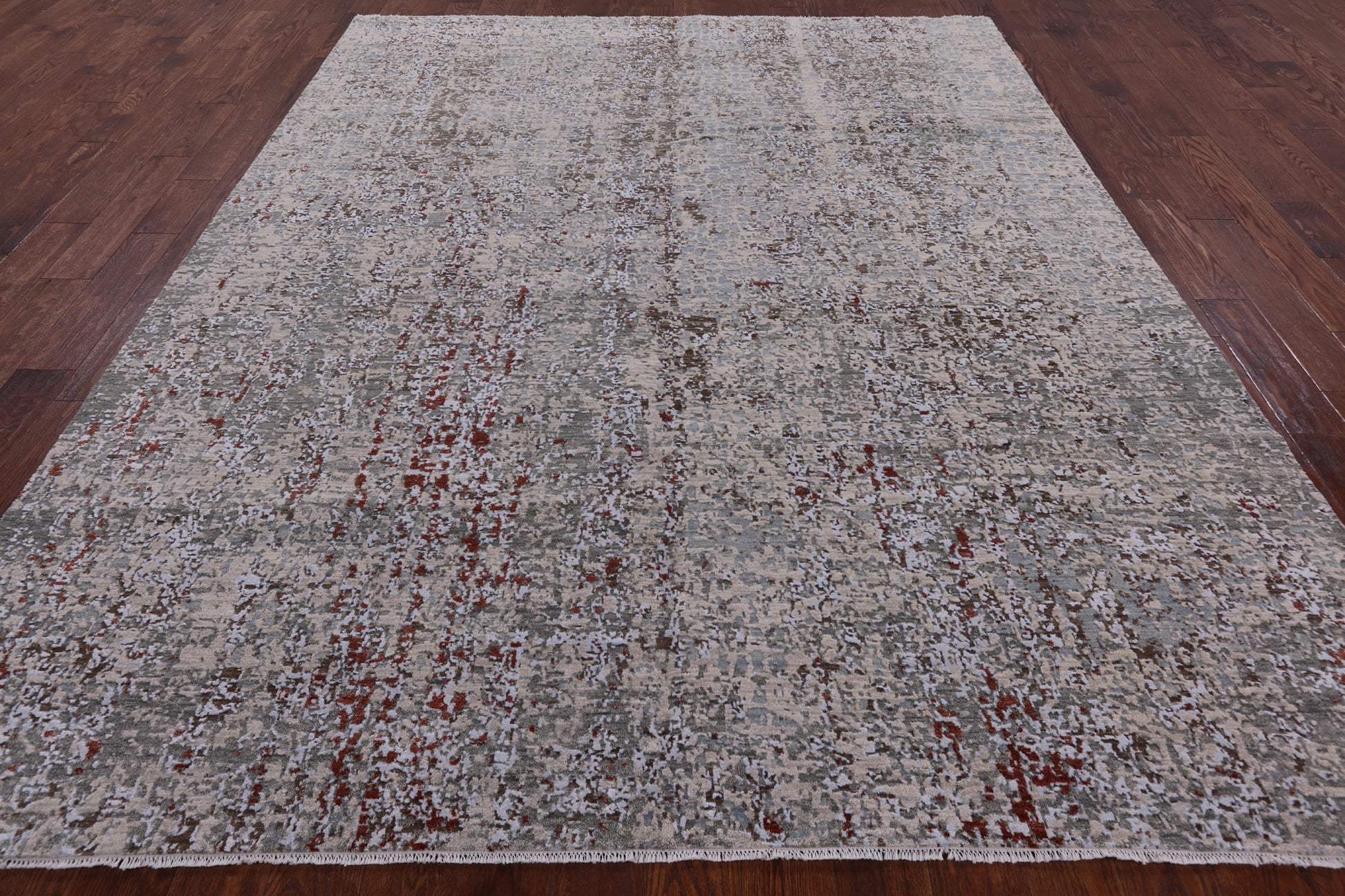 Modern Hand Knotted Wool & Silk Rug - 8' 1" X 10' 4" - Golden Nile