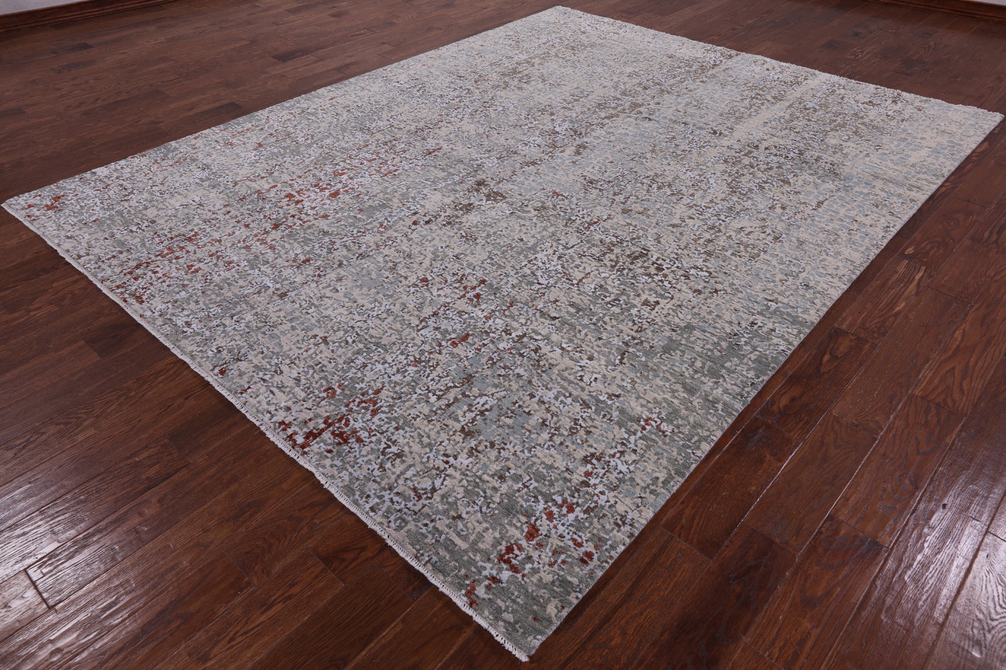 Modern Hand Knotted Wool & Silk Rug - 8' 1" X 10' 4" - Golden Nile