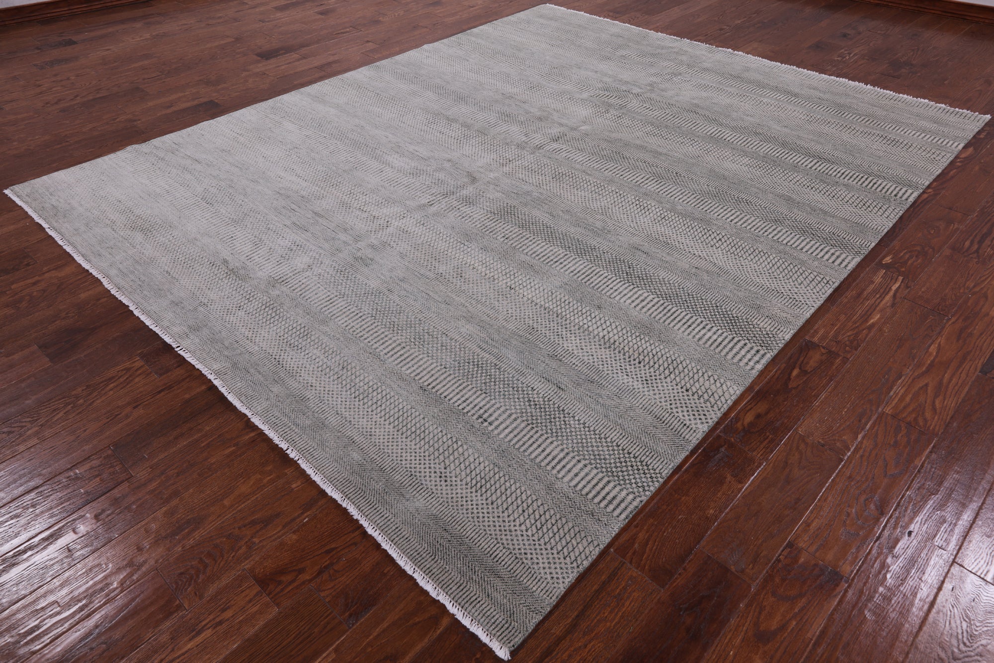 Savannah Grass Hand Knotted Wool & Silk Rug - 8' 2" X 10' 2" - Golden Nile