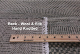 Savannah Grass Hand Knotted Wool & Silk Rug - 8' 2" X 10' 2" - Golden Nile