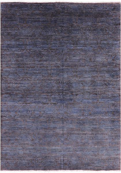 Modern Hand Knotted Wool Rug - 6' 3" X 8' 9" - Golden Nile