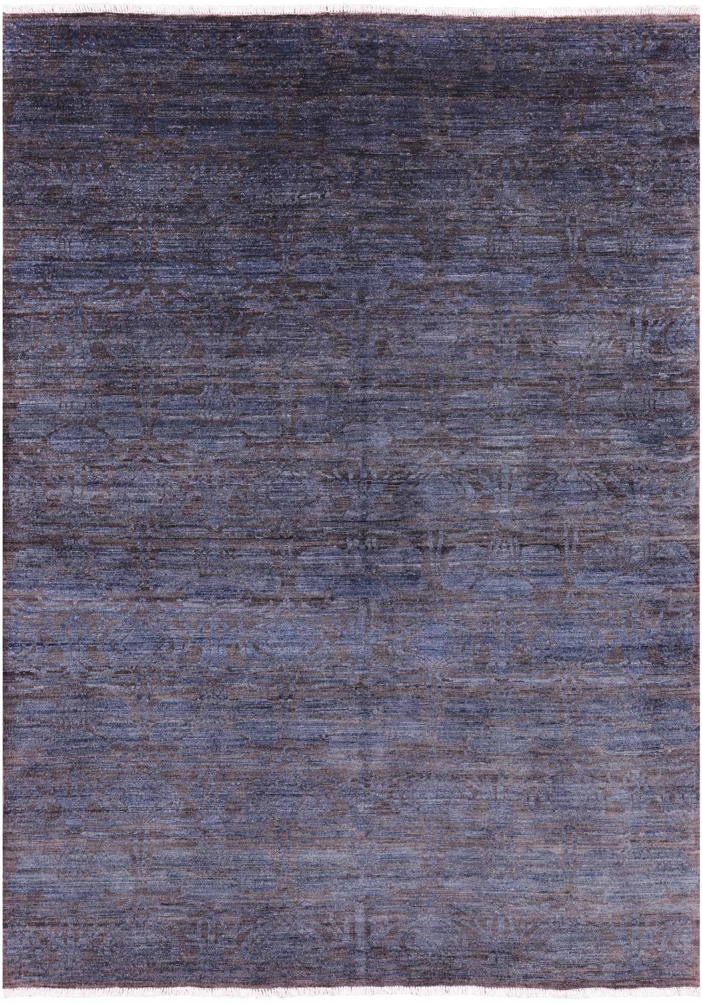 Modern Hand Knotted Wool Rug - 6' 3" X 8' 9" - Golden Nile