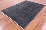 Modern Hand Knotted Wool Rug - 6' 3" X 8' 9" - Golden Nile
