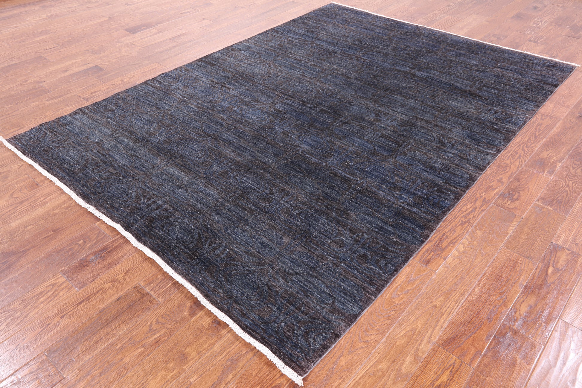 Modern Hand Knotted Wool Rug - 6' 3" X 8' 9" - Golden Nile