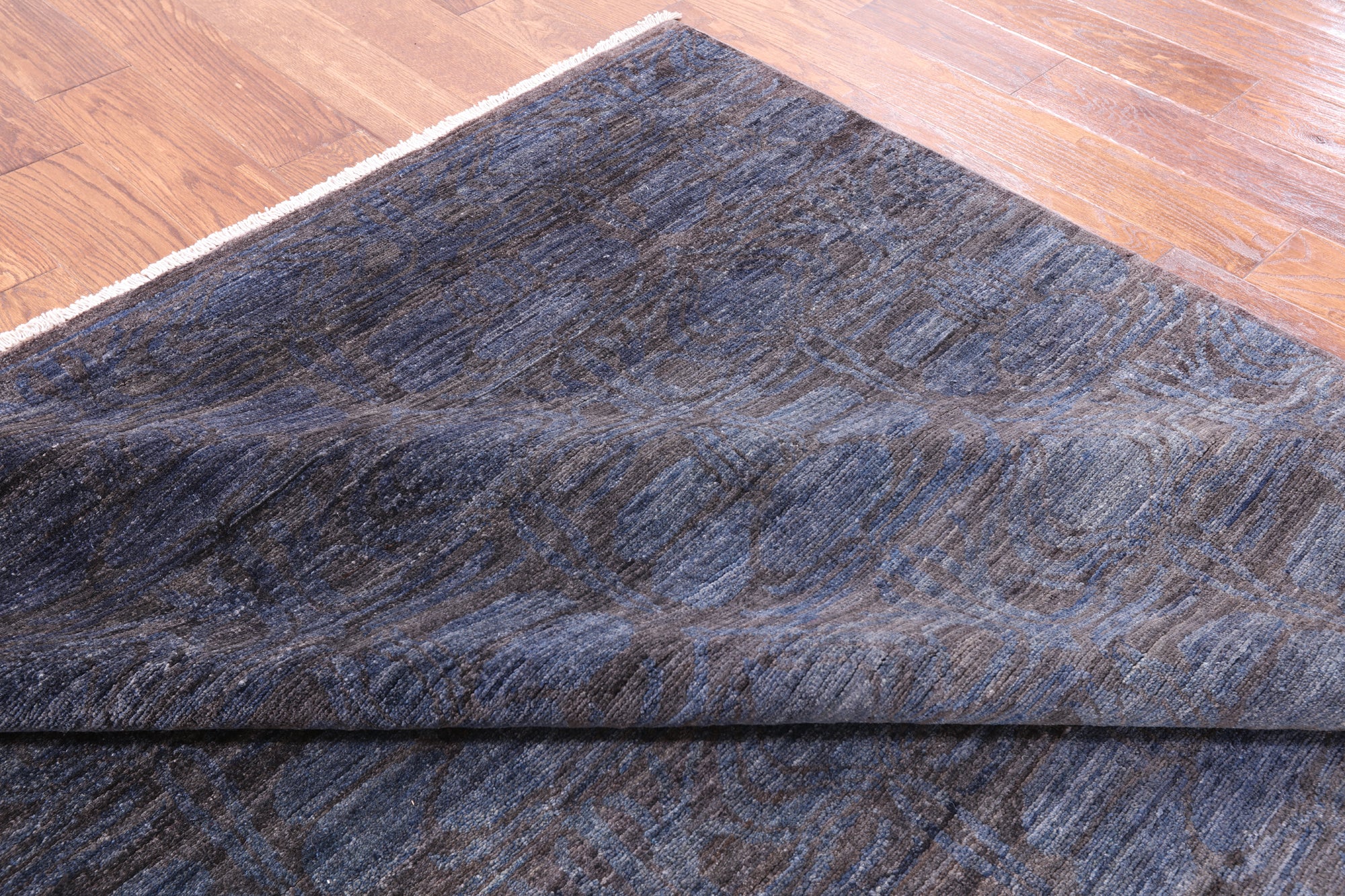 Modern Hand Knotted Wool Rug - 6' 3" X 8' 9" - Golden Nile