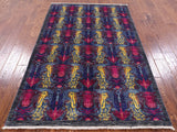 William Morris Hand Knotted Wool Rug - 4' 1" X 6' 6" - Golden Nile