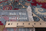Blue William Morris Hand Knotted Wool Rug - 9' 3" X 11' 5" - Golden Nile