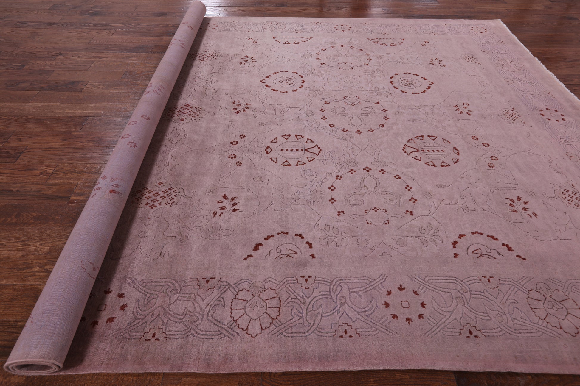 Full Pile Overdyed Handmade Wool Rug - 9' 0" X 11' 9" - Golden Nile