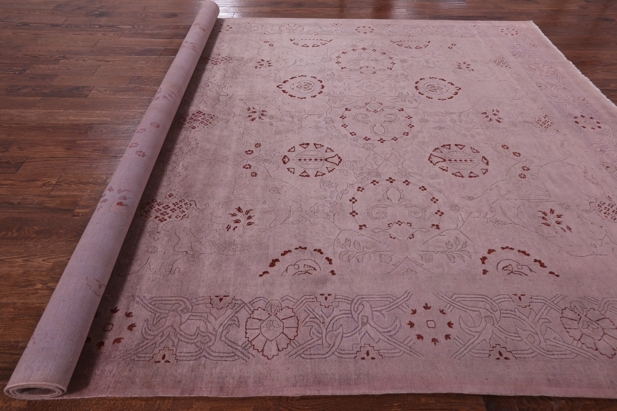 Full Pile Overdyed Handmade Wool Rug - 9' 0" X 11' 9" - Golden Nile