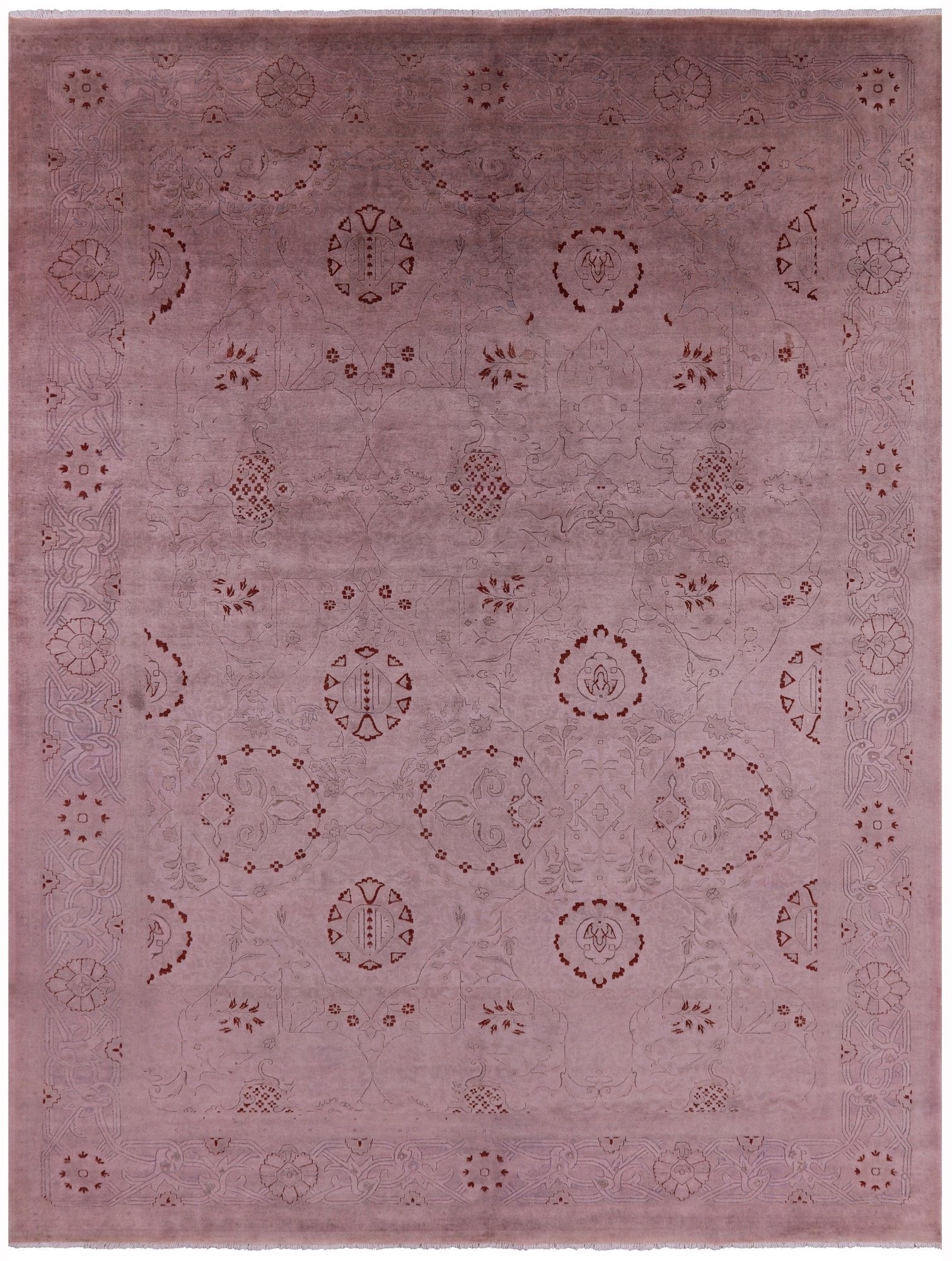 Full Pile Overdyed Handmade Wool Rug - 9' 0" X 11' 9" - Golden Nile