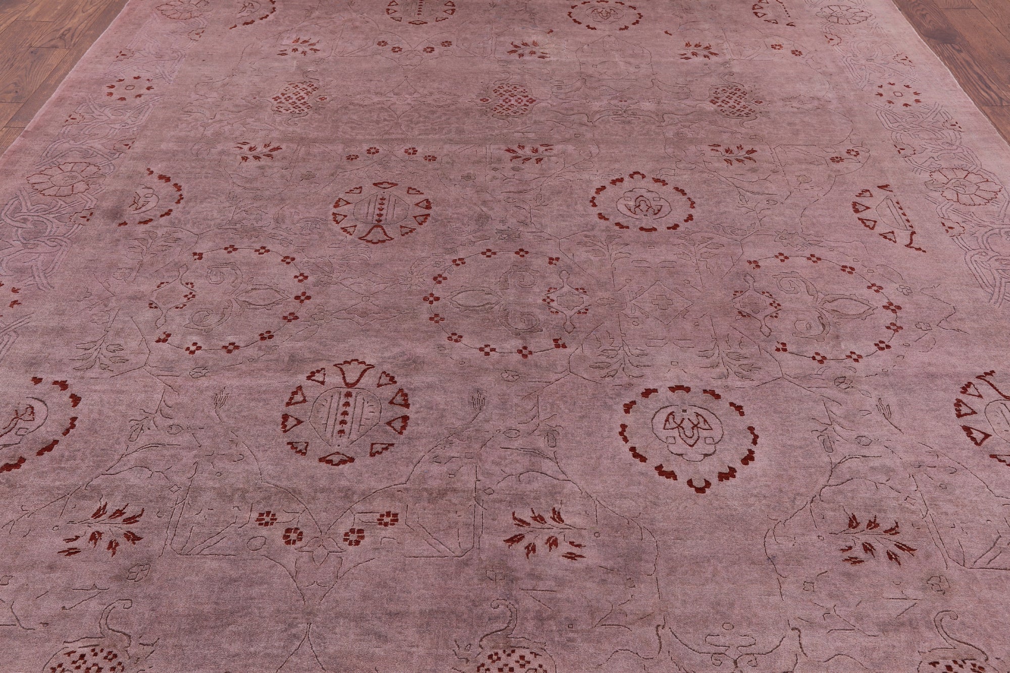 Full Pile Overdyed Handmade Wool Rug - 9' 0" X 11' 9" - Golden Nile