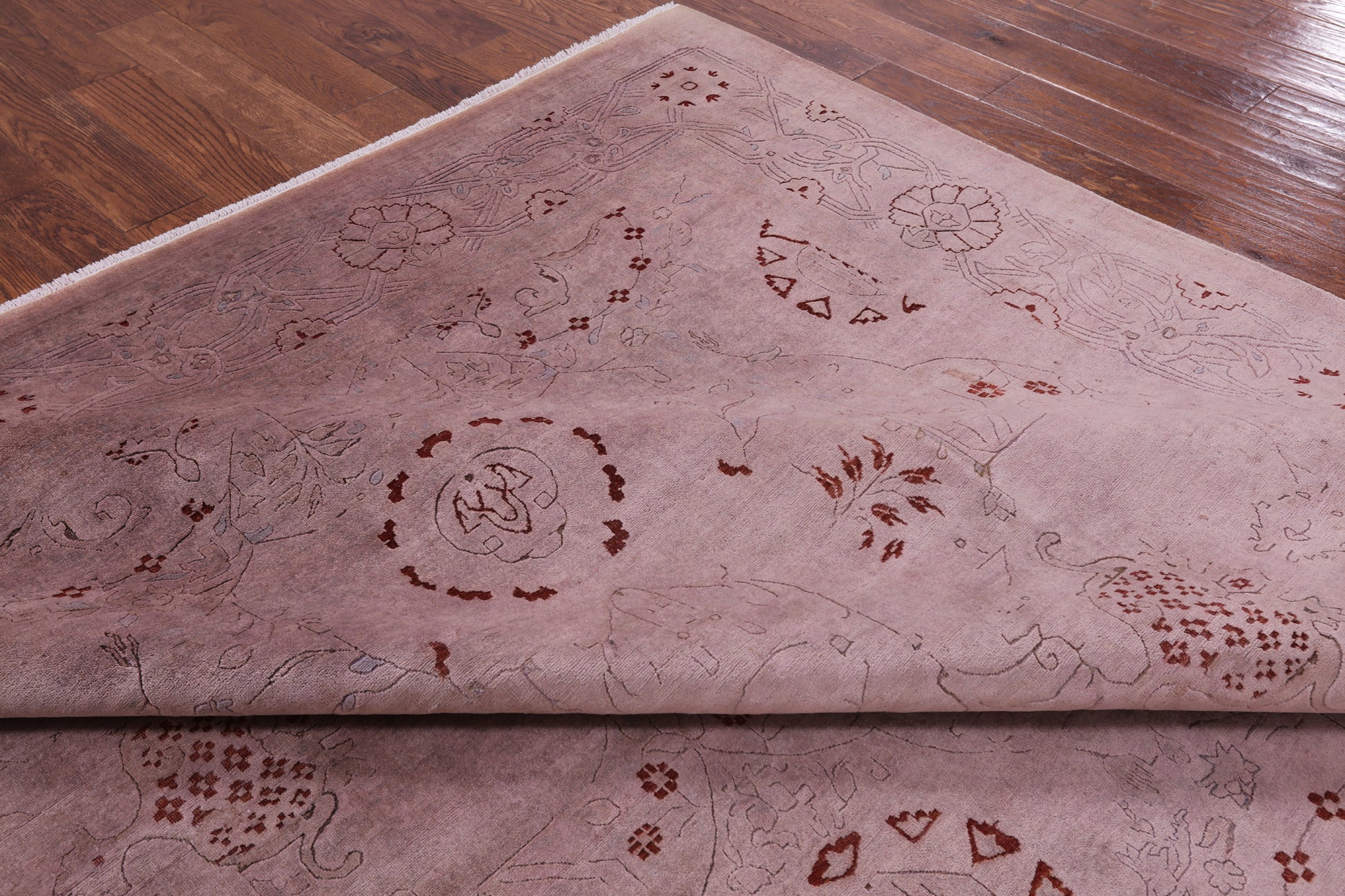 Full Pile Overdyed Handmade Wool Rug - 9' 0" X 11' 9" - Golden Nile