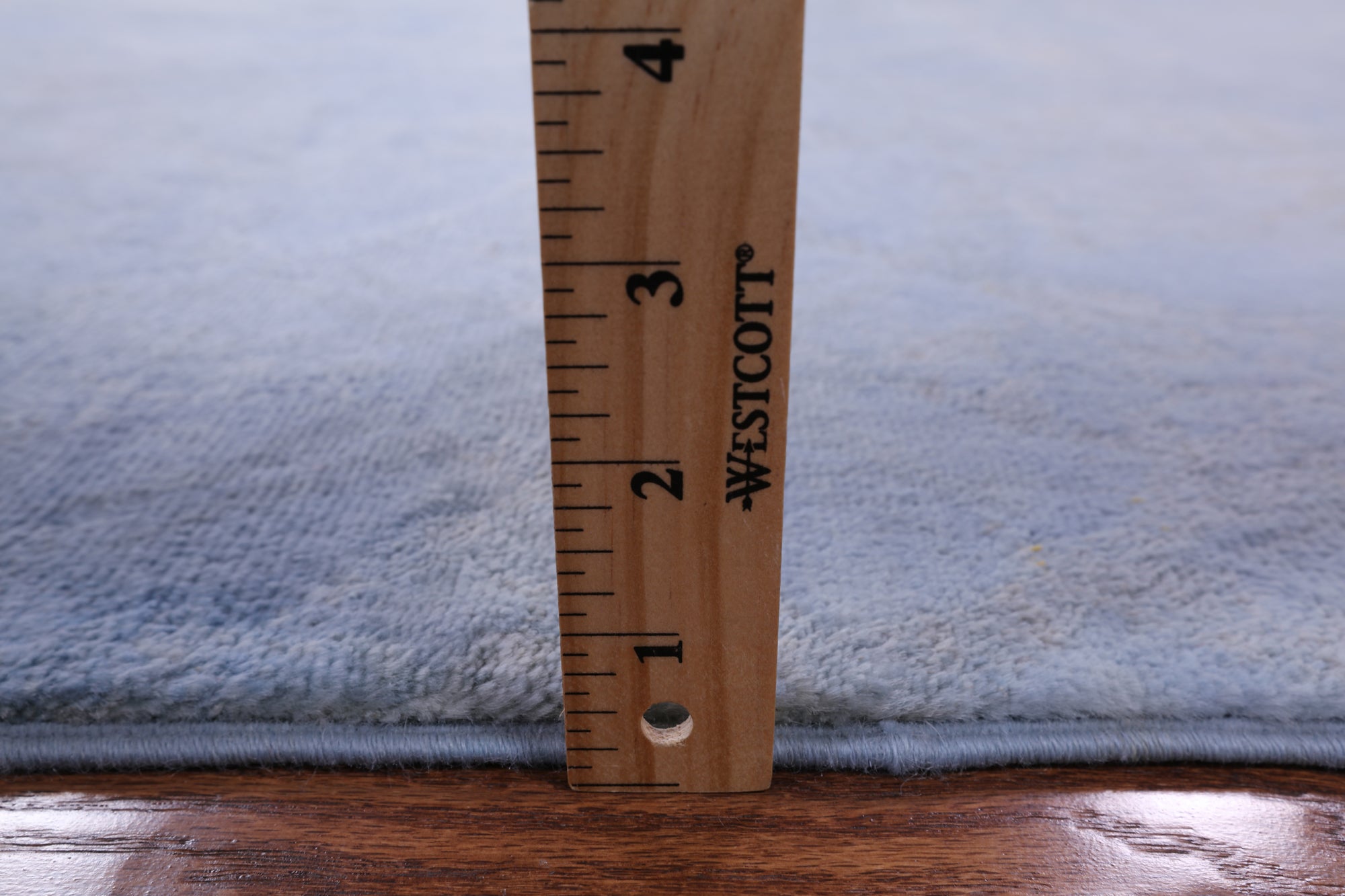 Blue Full Pile Overdyed Handmade Wool Rug - 9' 2" X 12' 3" - Golden Nile