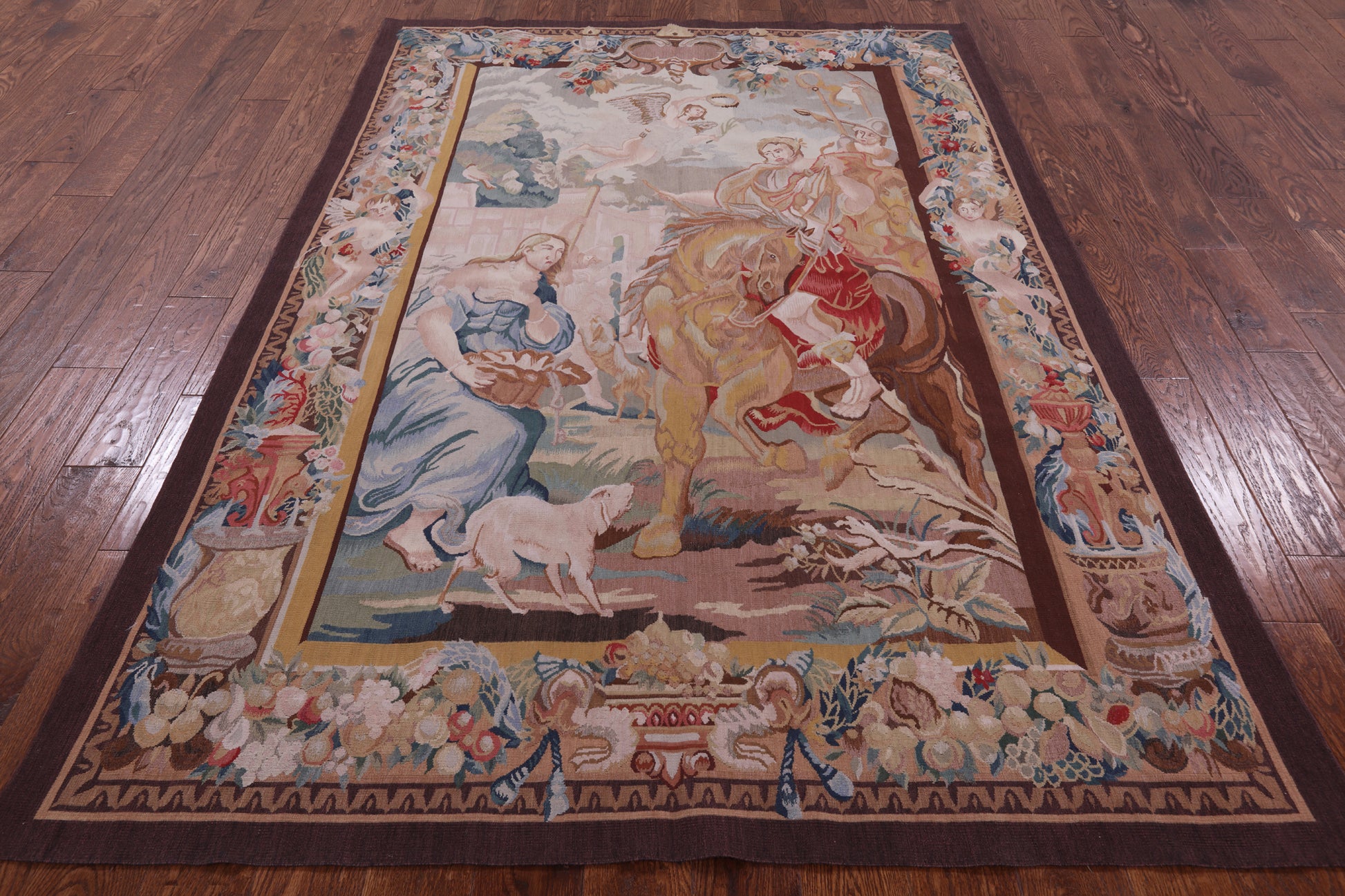 Fine Roman Scenery Tapestry Handmade Rug - 5' 6" X 8'0" - Golden Nile