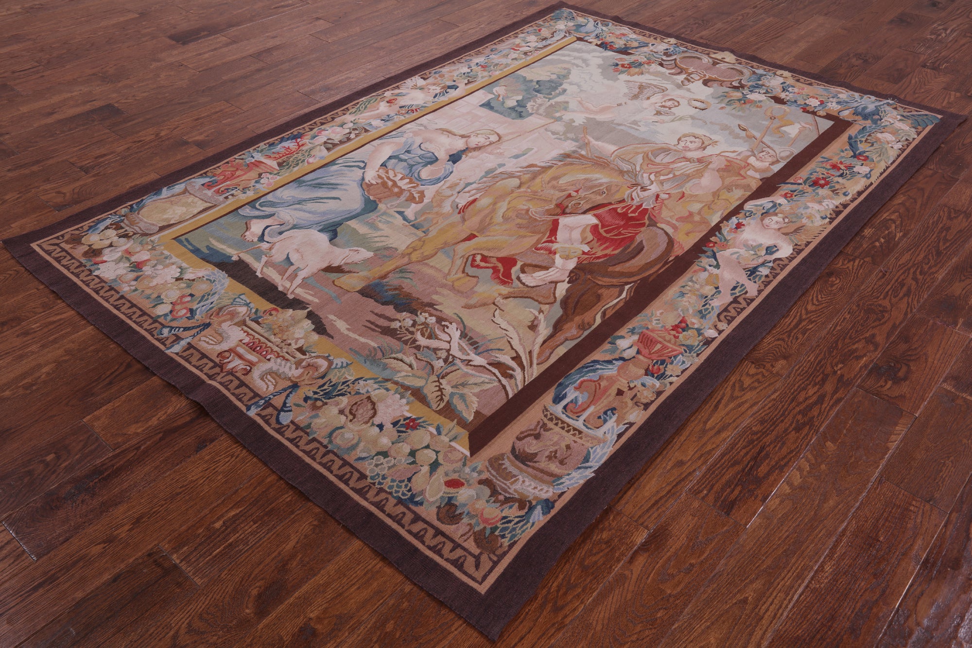 Fine Roman Scenery Tapestry Handmade Rug - 5' 6" X 8'0" - Golden Nile