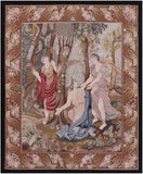Women In The Forest Tapestry Handmade Rug - 5' 6" X 6' 6" - Golden Nile