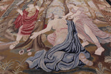 Women In The Forest Tapestry Handmade Rug - 5' 6" X 6' 6" - Golden Nile