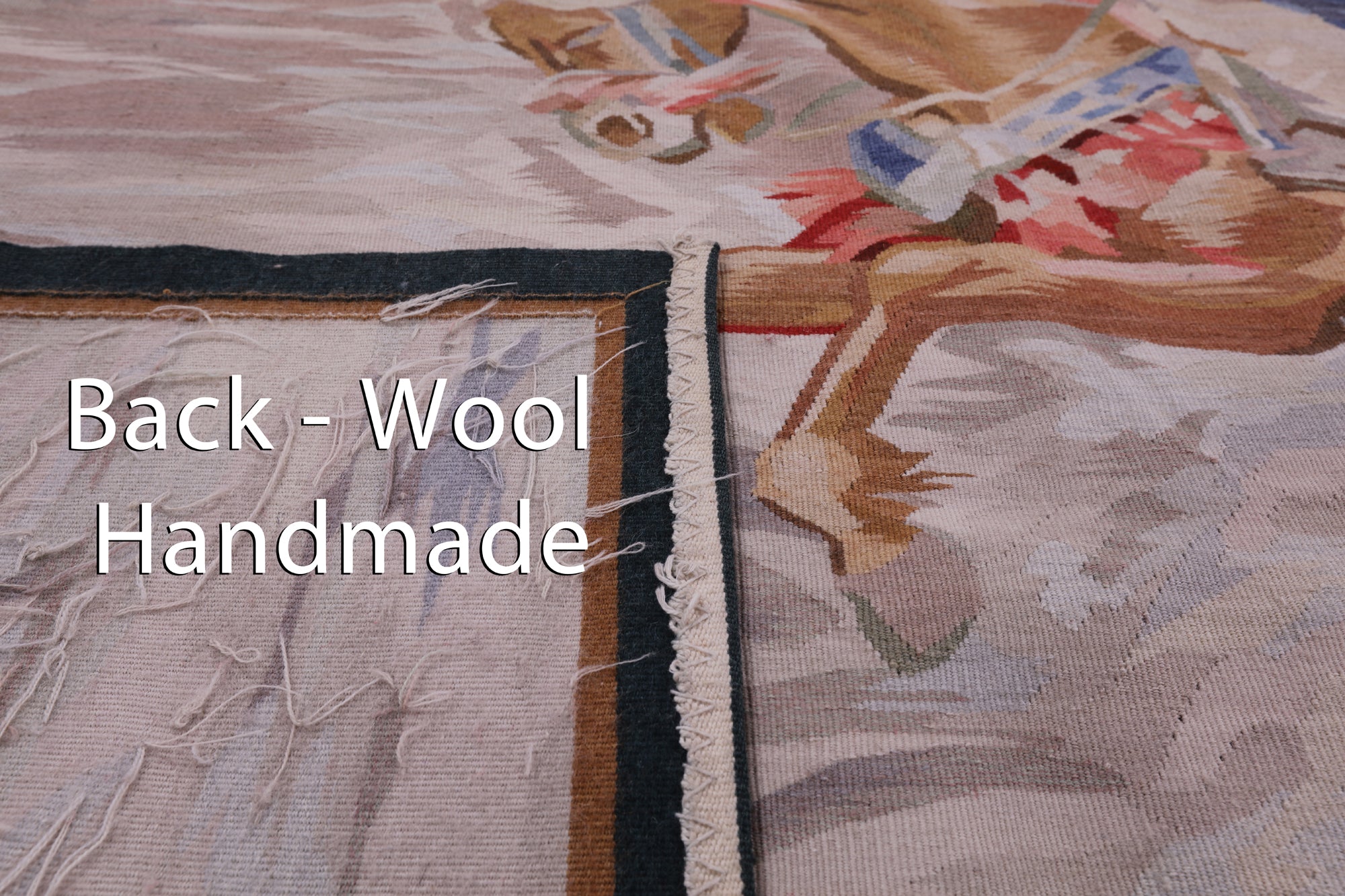 Men In The War Tapestry Handmade Rug - 5' 0" X 7' 8" - Golden Nile