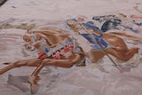 Men In The War Tapestry Handmade Rug - 5' 0" X 7' 8" - Golden Nile