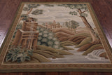 Castle In The Wild Tapestry Handmade Square Rug - 4' 9" X 5' 3" - Golden Nile