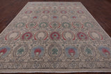 Ivory William Morris Hand Knotted Wool Rug - 9' 1" X 11' 4" - Golden Nile