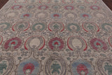 Ivory William Morris Hand Knotted Wool Rug - 9' 1" X 11' 4" - Golden Nile