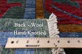 Green William Morris Handmade Wool Rug - 9' 1" X 12' 1" - Golden Nile