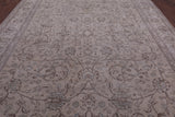 Ivory Persian Vintage White Wash Hand Knotted Wool Rug - 10' 1" X 12' 5" - Golden Nile