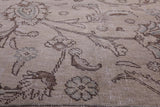 Ivory Persian Vintage White Wash Hand Knotted Wool Rug - 10' 1" X 12' 5" - Golden Nile