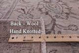Ivory Persian Vintage White Wash Hand Knotted Wool Rug - 10' 1" X 12' 5" - Golden Nile