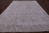 Ivory Persian Vintage White Wash Handmade Wool Rug - 9' 8" X 12' 3" - Golden Nile