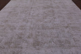 Ivory Persian Vintage White Wash Handmade Wool Rug - 9' 8" X 12' 3" - Golden Nile