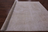 Ivory Persian Vintage White Wash Hand Knotted Wool Rug - 9' 7" X 12' 6" - Golden Nile