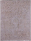 Ivory Persian Vintage White Wash Hand Knotted Wool Rug - 9' 7" X 12' 6" - Golden Nile