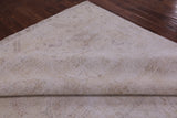Ivory Persian Vintage White Wash Hand Knotted Wool Rug - 9' 7" X 12' 6" - Golden Nile
