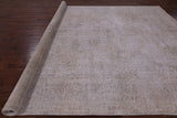 Ivory Persian Vintage White Wash Handmade Wool Rug - 9' 7" X 12' 4" - Golden Nile