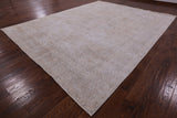 Ivory Persian Vintage White Wash Handmade Wool Rug - 9' 7" X 12' 4" - Golden Nile