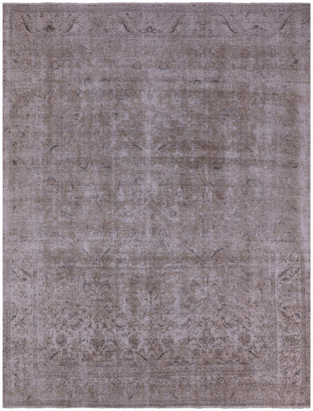 Ivory Persian Vintage White Wash Hand Knotted Wool Rug - 9' 5" X 12' 4" - Golden Nile