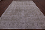Ivory Persian Vintage White Wash Hand Knotted Wool Rug - 9' 5" X 12' 4" - Golden Nile