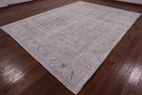 Ivory Persian Vintage White Wash Hand Knotted Wool Rug - 9' 5" X 12' 4" - Golden Nile