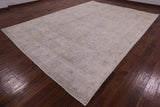 Ivory Persian Vintage White Wash Hand Knotted Wool Rug - 9' 5" X 12' 8" - Golden Nile
