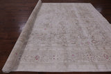 Ivory Persian Vintage White Wash Handmade Wool Rug - 9' 6" X 12' 1" - Golden Nile