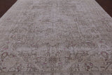 Ivory Persian Vintage White Wash Handmade Wool Rug - 9' 6" X 12' 1" - Golden Nile