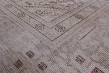 Ivory Persian Vintage White Wash Handmade Wool Rug - 9' 6" X 12' 1" - Golden Nile