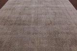 Ivory Persian Vintage White Wash Hand Knotted Wool Rug - 9' 7" X 12' 2" - Golden Nile